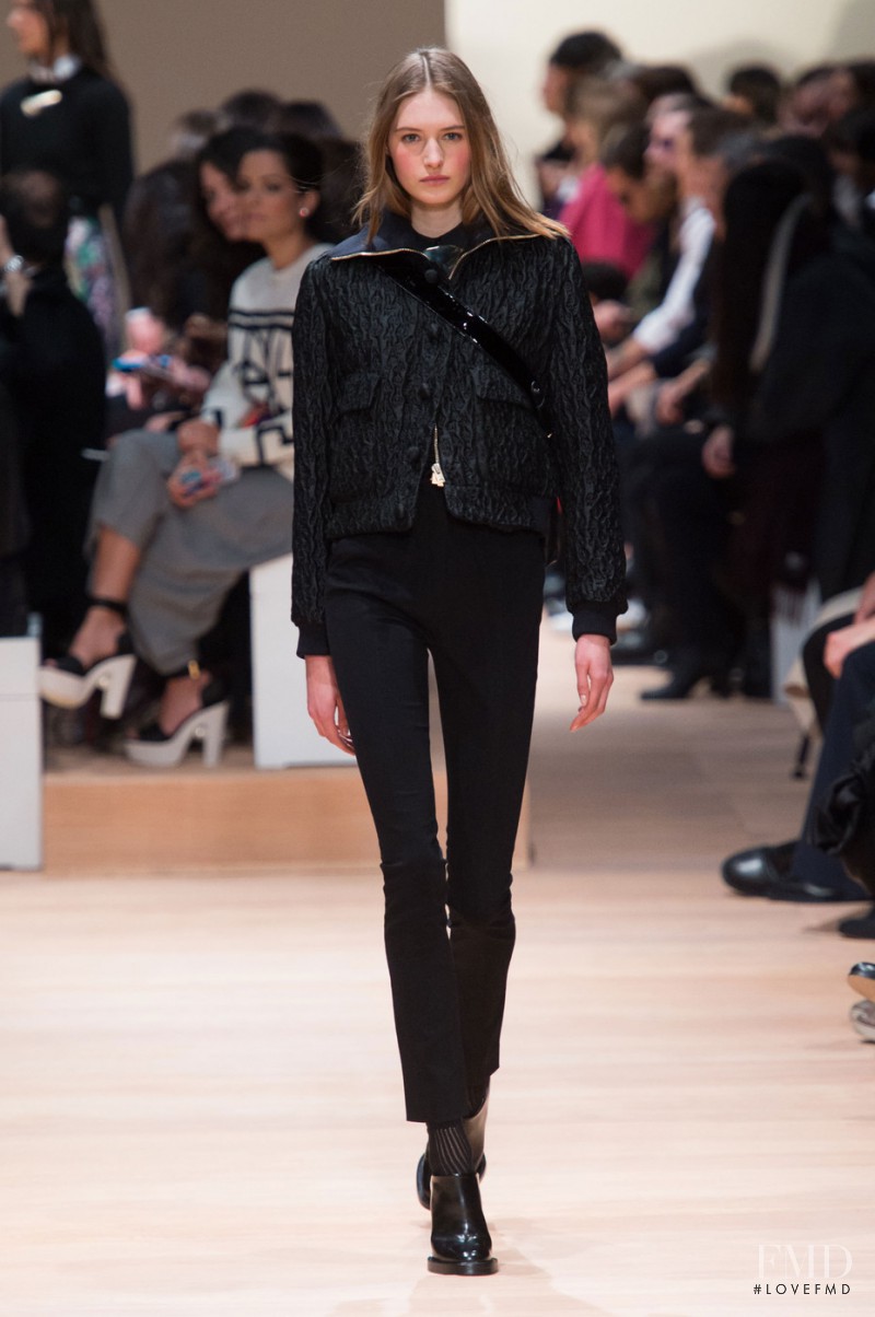 Sanne Vloet featured in  the Carven fashion show for Autumn/Winter 2015