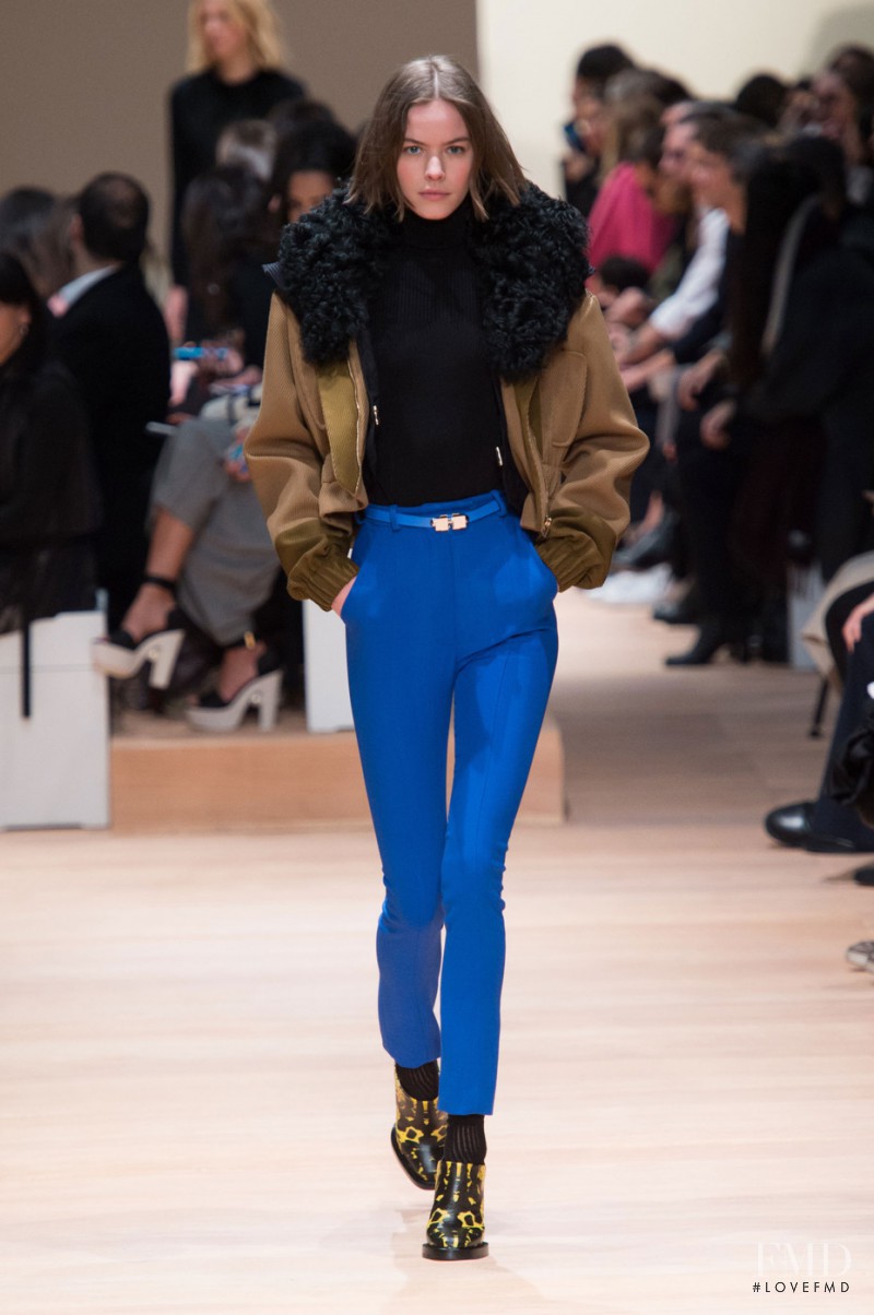 Alexandra Hochguertel featured in  the Carven fashion show for Autumn/Winter 2015