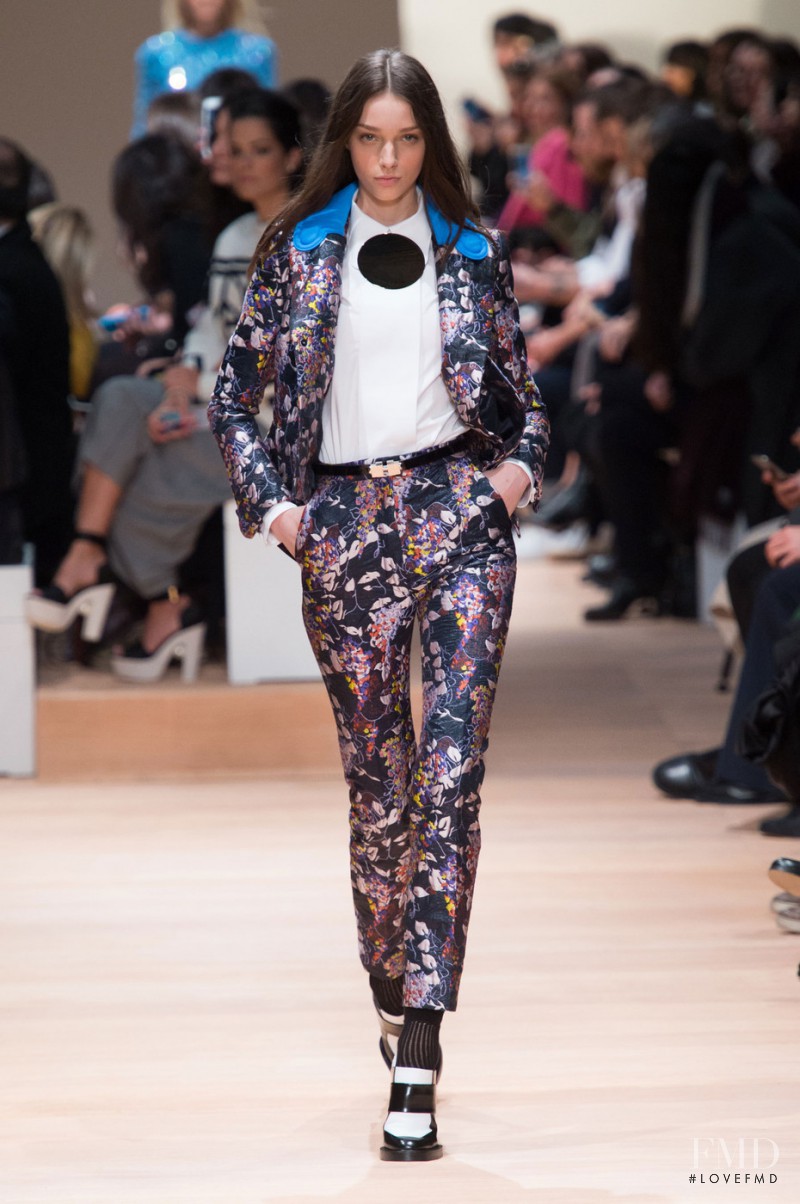 Larissa Marchiori featured in  the Carven fashion show for Autumn/Winter 2015