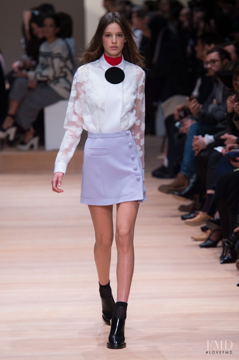 Heloise Giraud featured in  the Carven fashion show for Autumn/Winter 2015