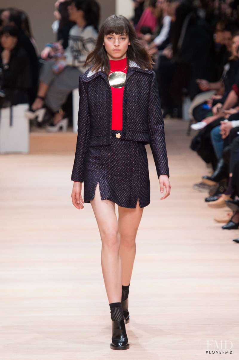 Rebeca Marcos featured in  the Carven fashion show for Autumn/Winter 2015