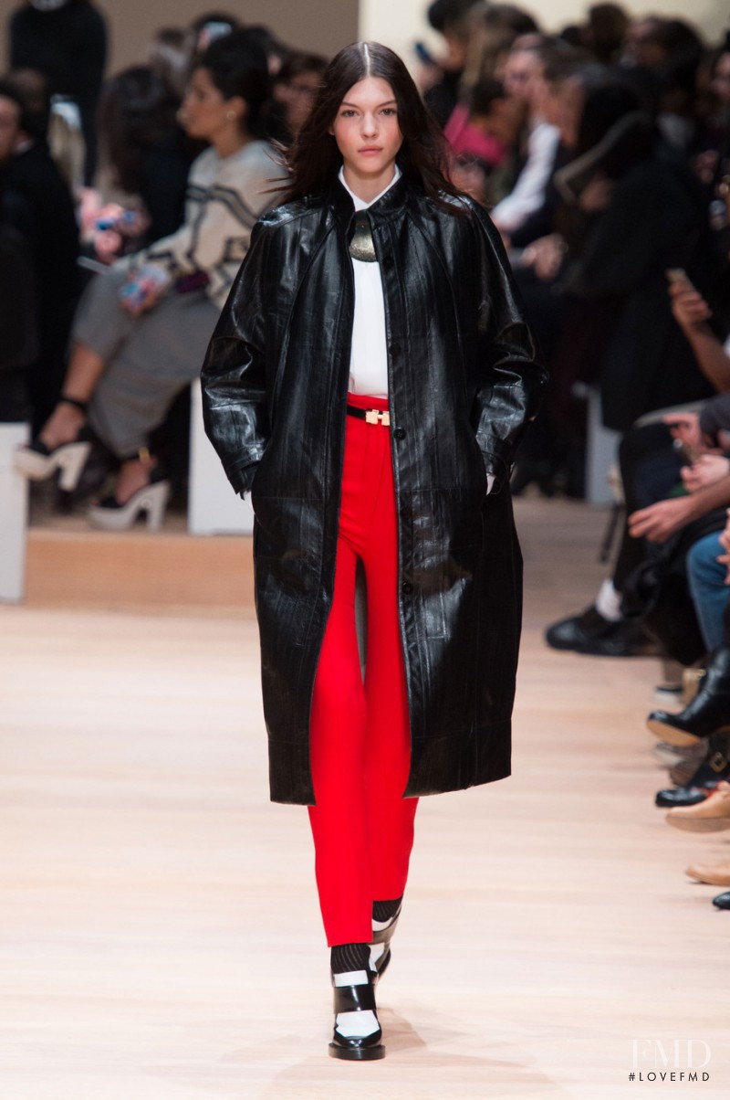 Kate Bogucharskaia featured in  the Carven fashion show for Autumn/Winter 2015