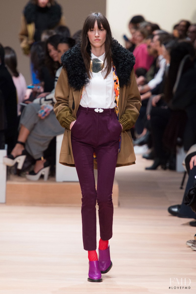 Helena Severin featured in  the Carven fashion show for Autumn/Winter 2015