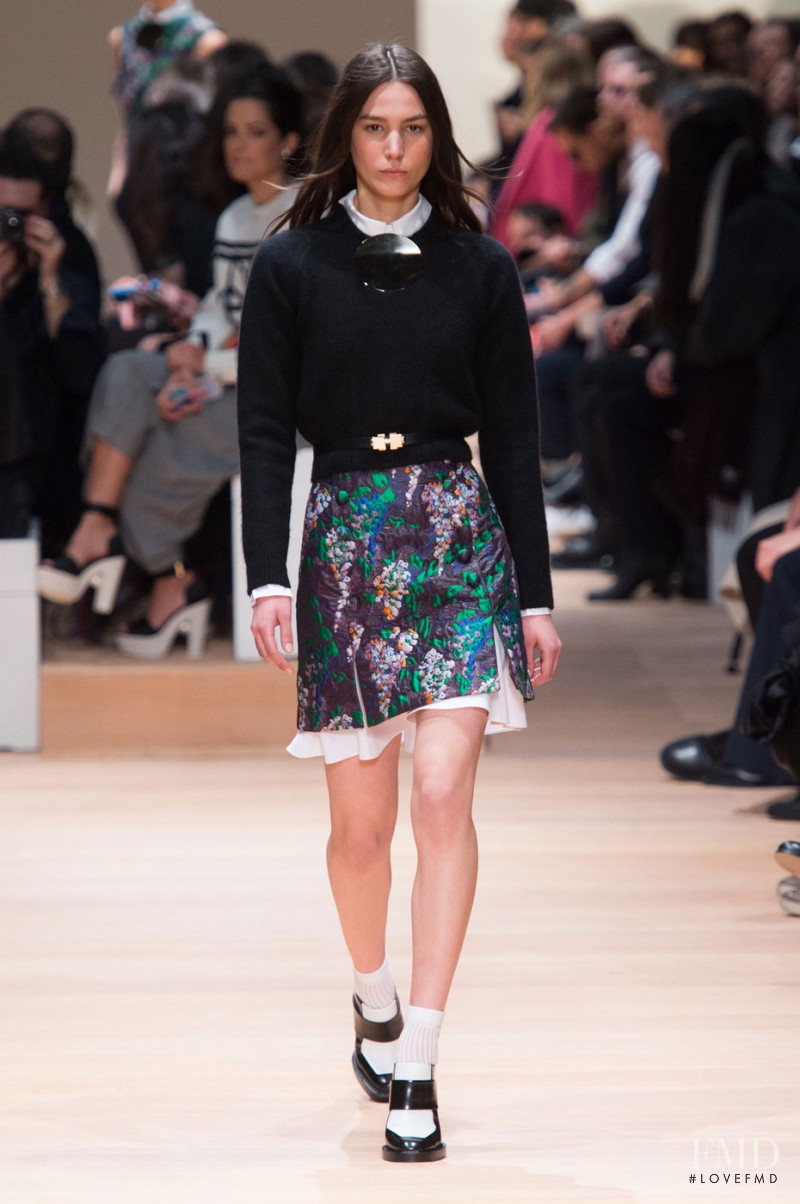 Mijo Mihaljcic featured in  the Carven fashion show for Autumn/Winter 2015
