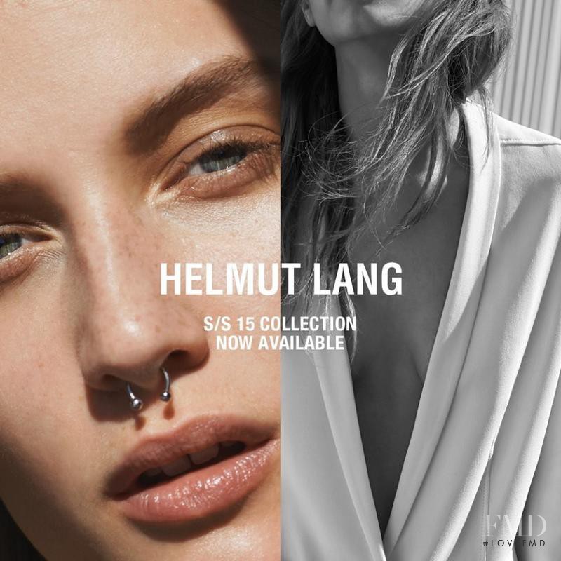 Melina Gesto featured in  the Helmut Lang advertisement for Spring/Summer 2015