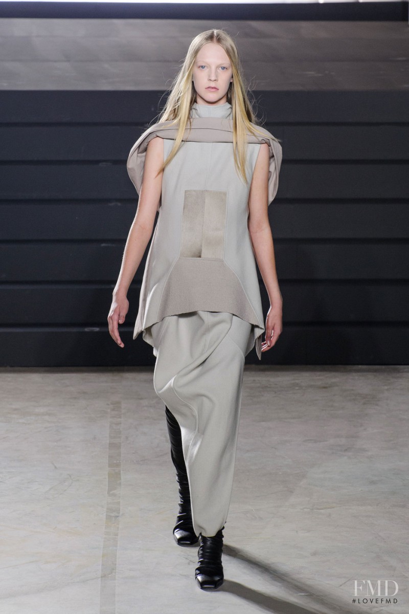 Emilie Evander featured in  the Rick Owens Sphinx fashion show for Autumn/Winter 2015