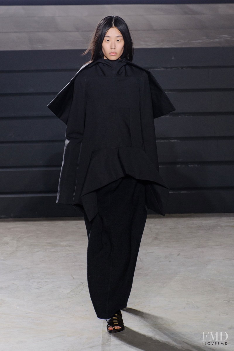 Meng Meng Wei featured in  the Rick Owens Sphinx fashion show for Autumn/Winter 2015