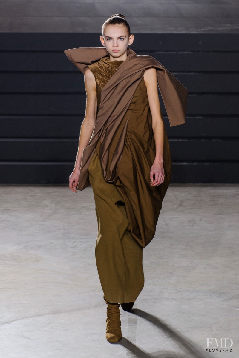 Molly Bair featured in  the Rick Owens Sphinx fashion show for Autumn/Winter 2015