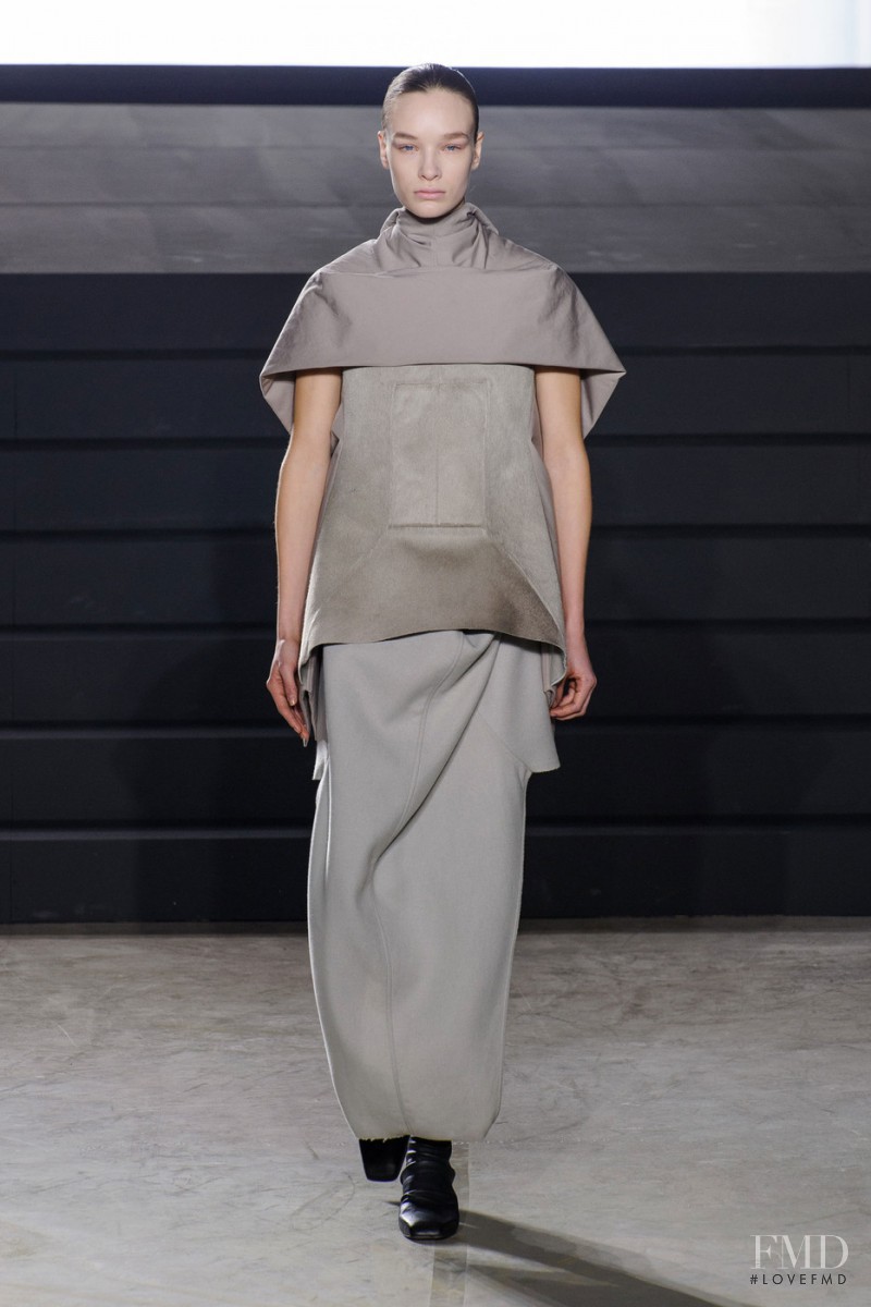 Charlotte Kay featured in  the Rick Owens Sphinx fashion show for Autumn/Winter 2015