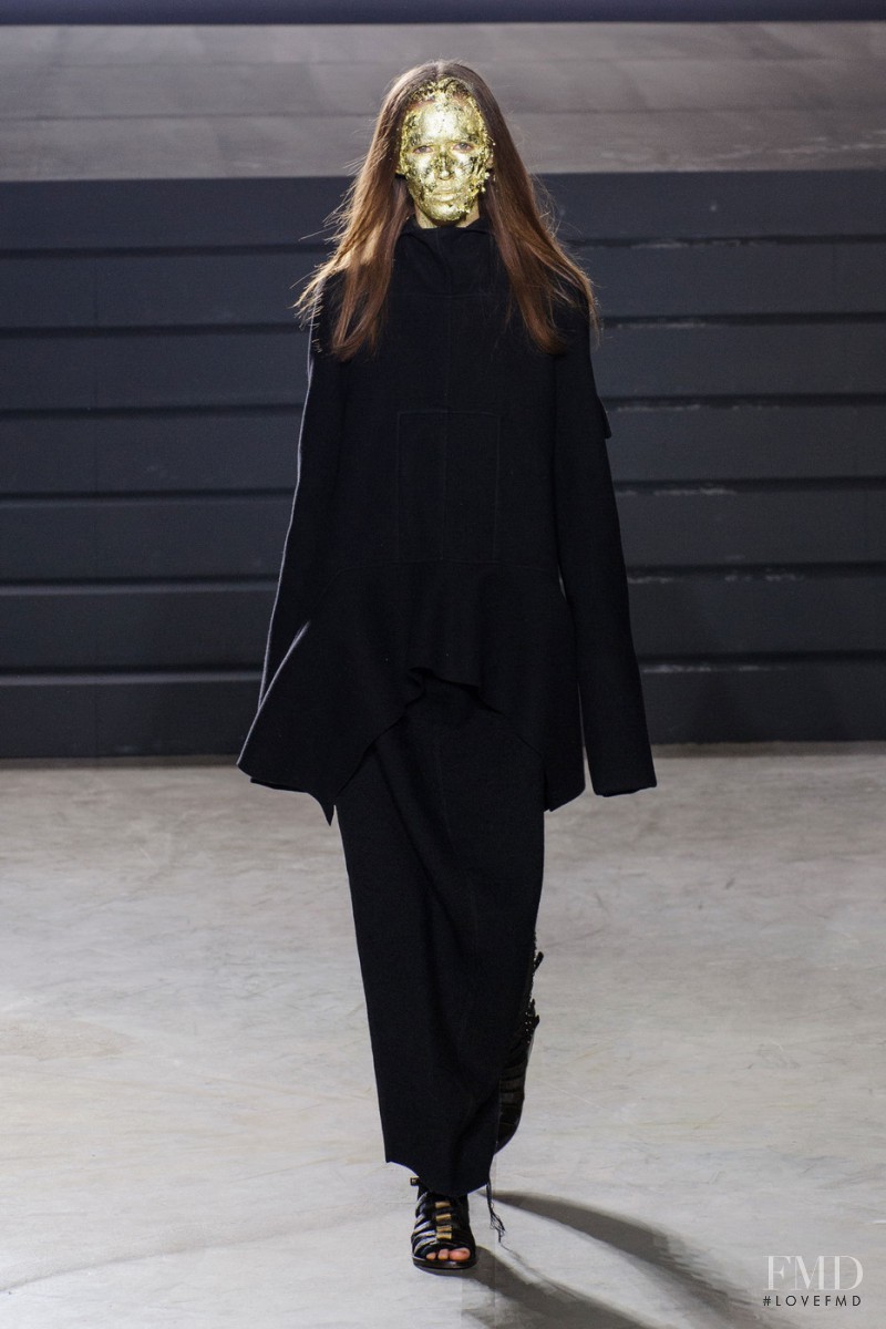 Ella Zadavysvichka featured in  the Rick Owens Sphinx fashion show for Autumn/Winter 2015