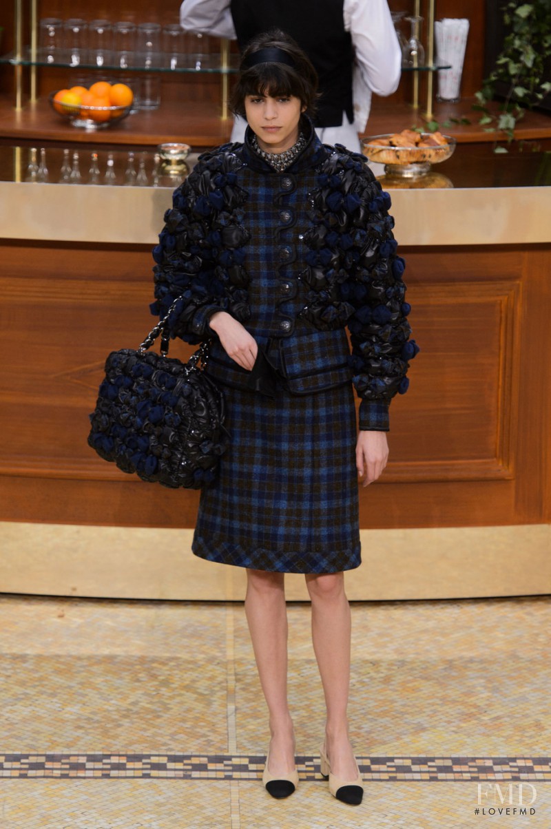 Mica Arganaraz featured in  the Chanel fashion show for Autumn/Winter 2015