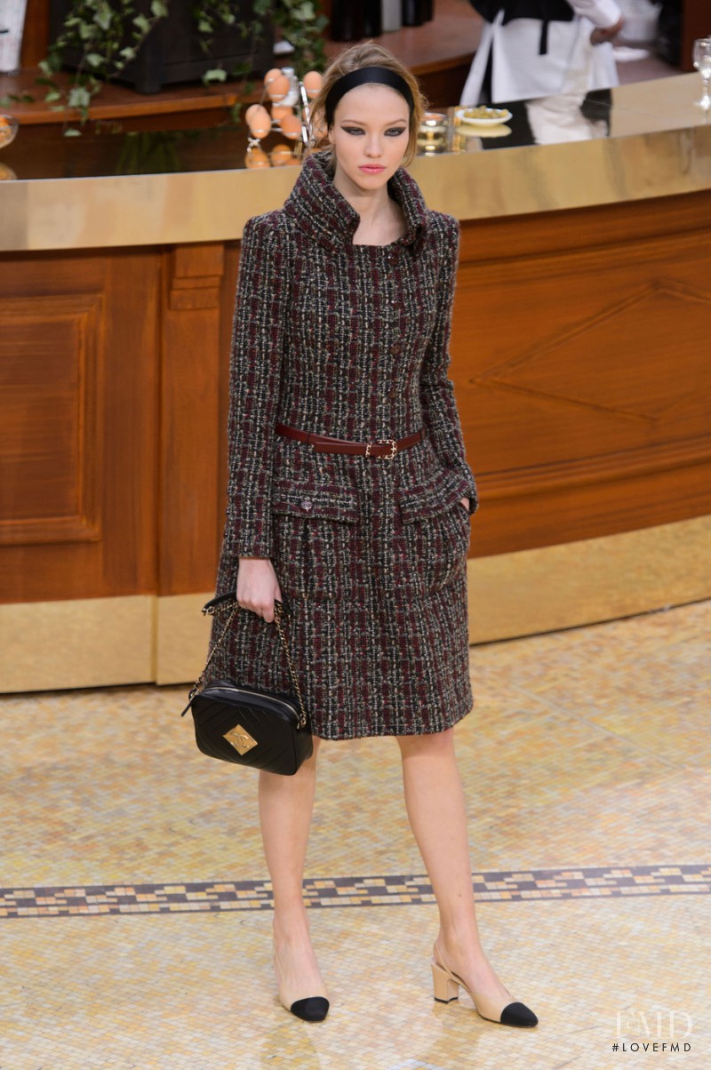Sasha Luss featured in  the Chanel fashion show for Autumn/Winter 2015