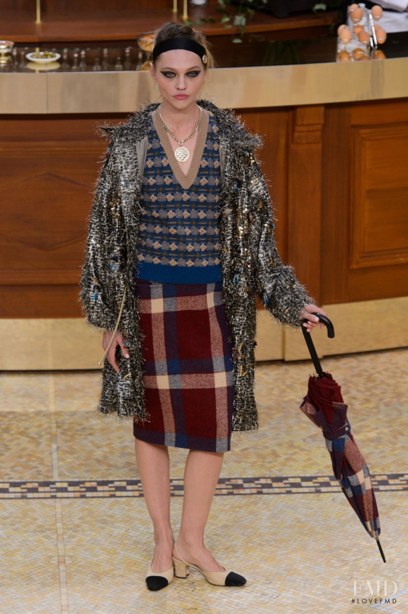Sasha Pivovarova featured in  the Chanel fashion show for Autumn/Winter 2015
