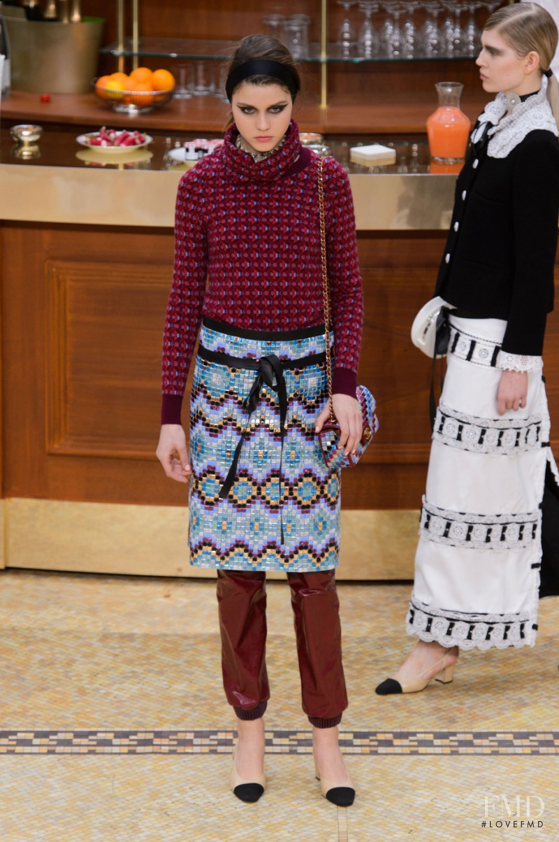 Vivienne Rohner featured in  the Chanel fashion show for Autumn/Winter 2015