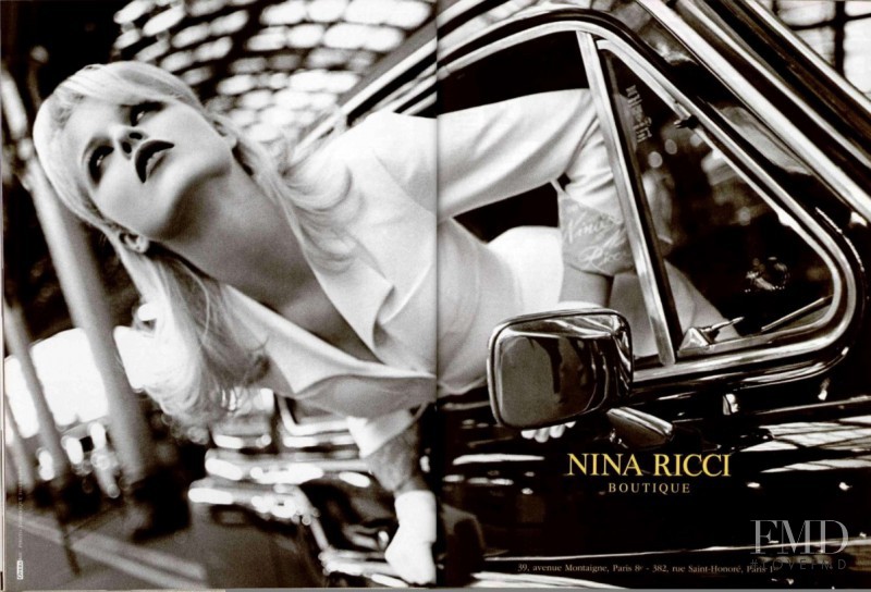 Eva Herzigova featured in  the Nina Ricci advertisement for Spring/Summer 1996