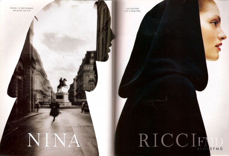 Elisabet Davidsdottir featured in  the Nina Ricci advertisement for Autumn/Winter 1999