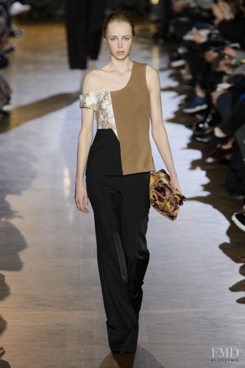 Edie Campbell featured in  the Stella McCartney fashion show for Autumn/Winter 2015
