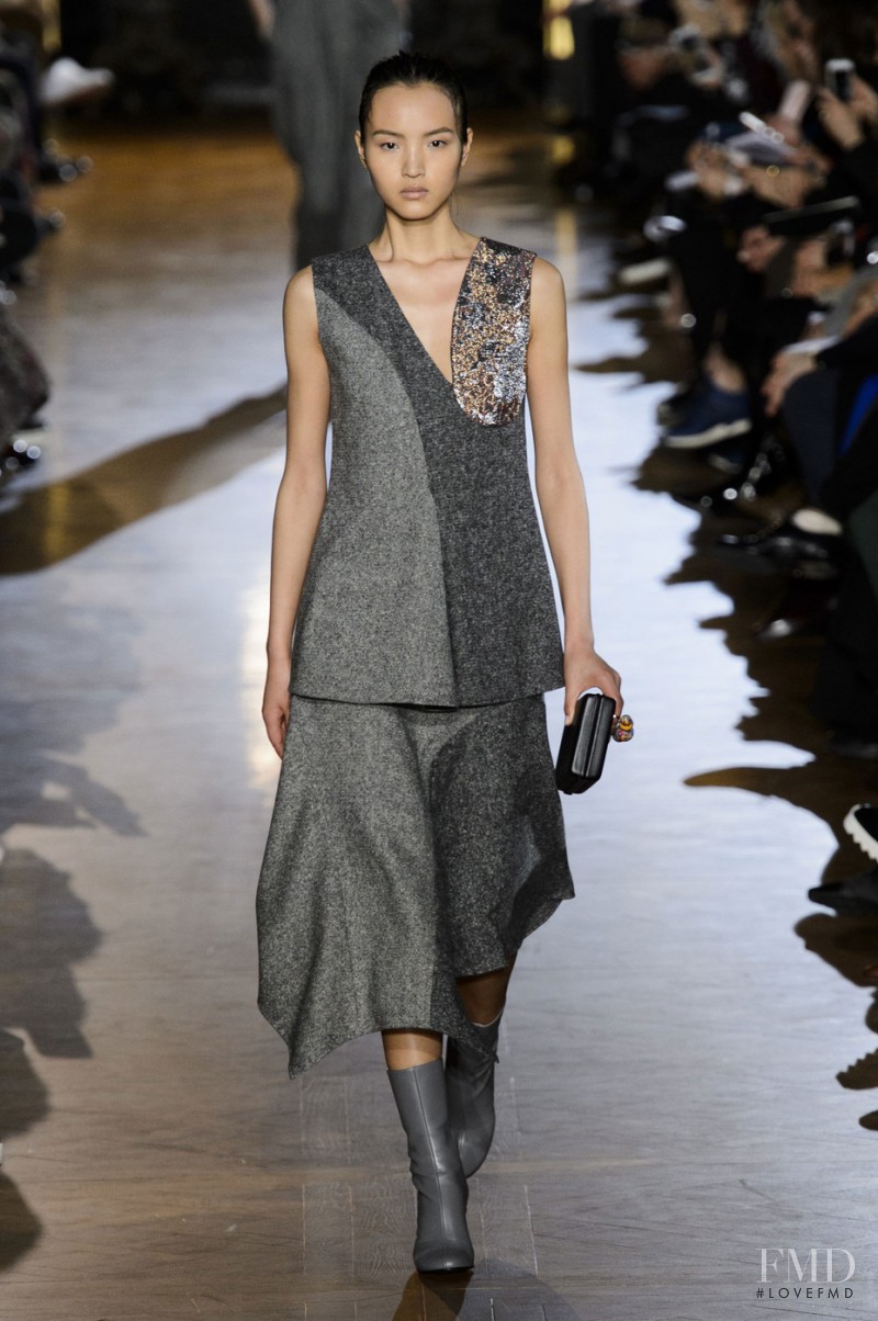 Luping Wang featured in  the Stella McCartney fashion show for Autumn/Winter 2015
