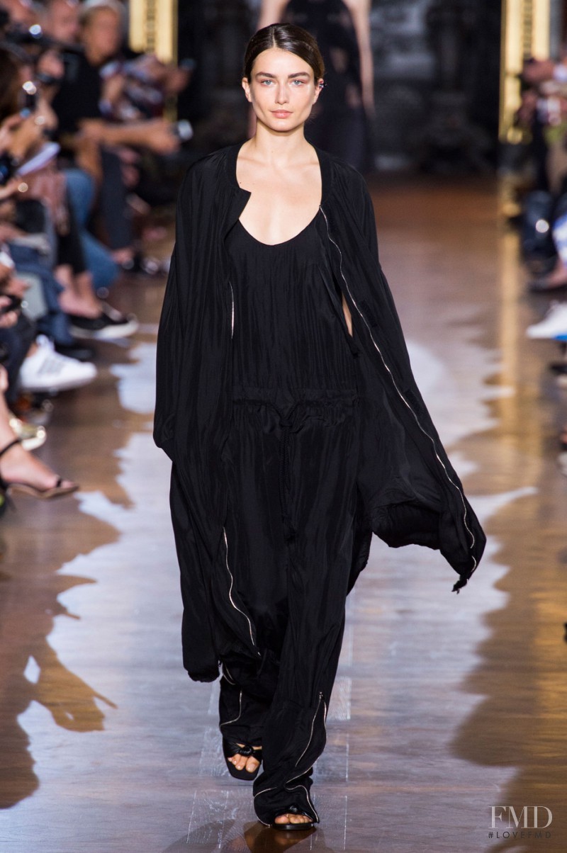 Andreea Diaconu featured in  the Stella McCartney fashion show for Spring/Summer 2015