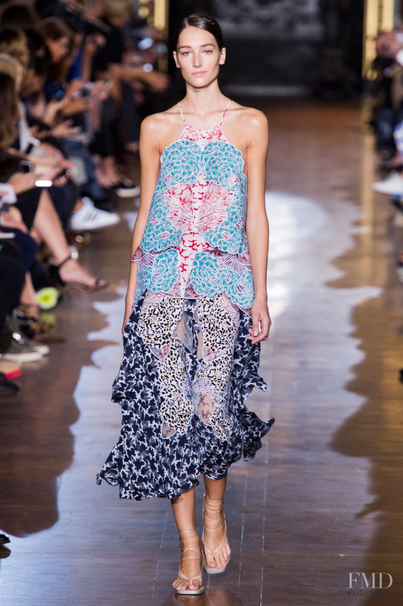 Joséphine Le Tutour featured in  the Stella McCartney fashion show for Spring/Summer 2015