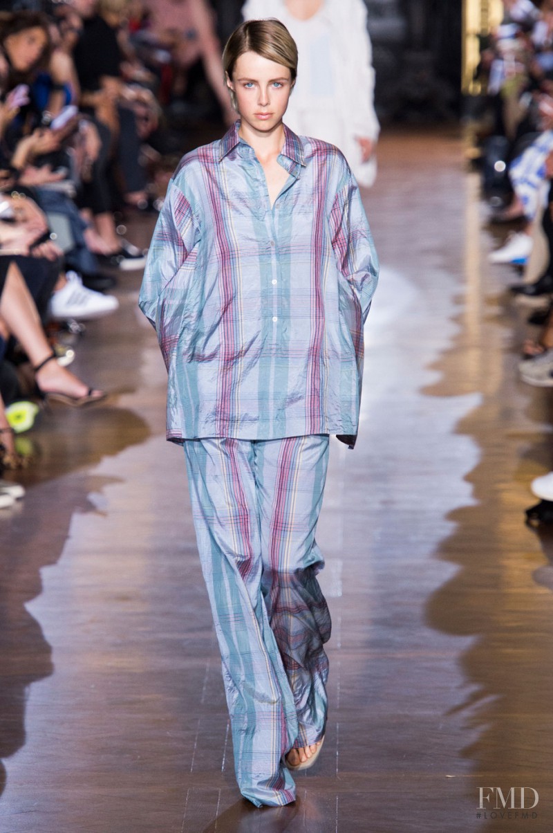 Edie Campbell featured in  the Stella McCartney fashion show for Spring/Summer 2015
