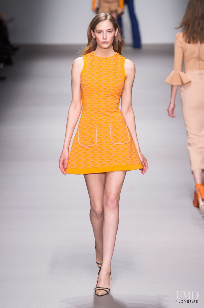 Melina Gesto featured in  the David Koma fashion show for Autumn/Winter 2015