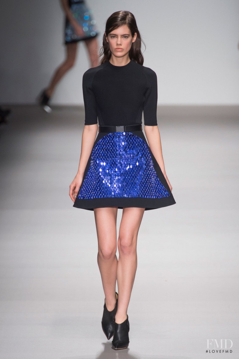 Taja Feistner featured in  the David Koma fashion show for Autumn/Winter 2015