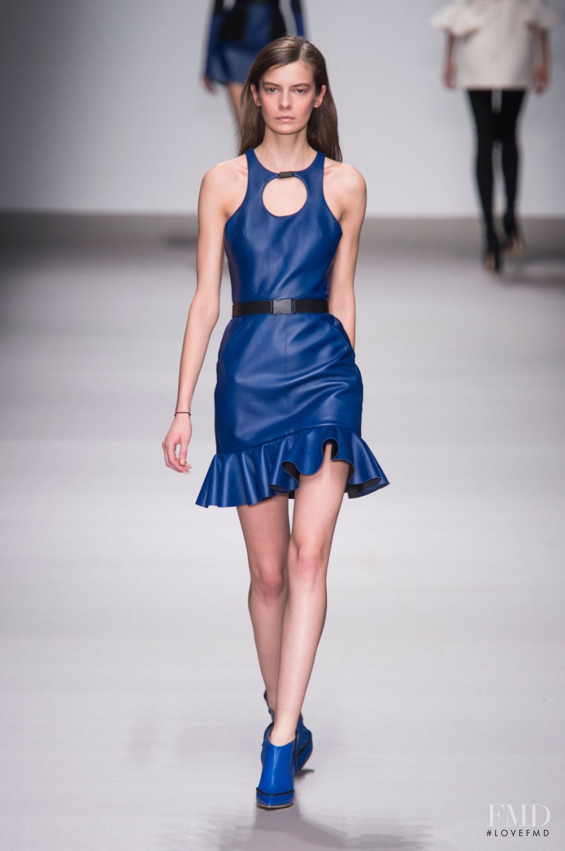 Dasha Denisenko featured in  the David Koma fashion show for Autumn/Winter 2015