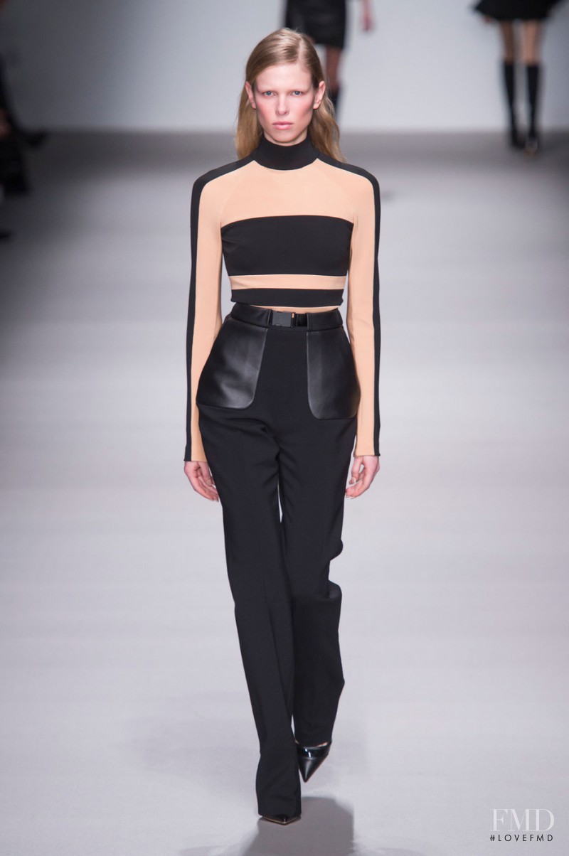 Lina Berg featured in  the David Koma fashion show for Autumn/Winter 2015