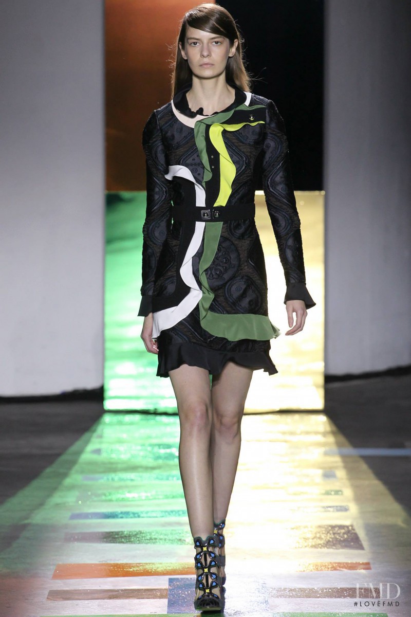 Dasha Denisenko featured in  the Peter Pilotto fashion show for Autumn/Winter 2015