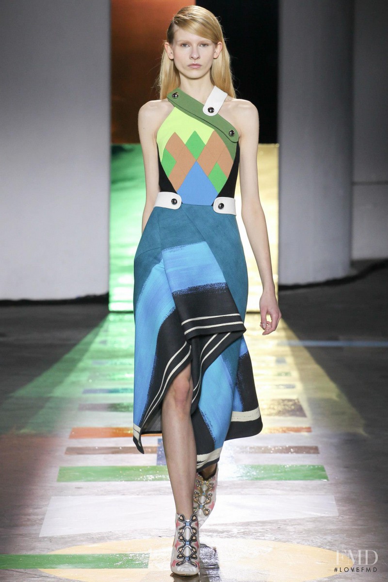 Ola Munik featured in  the Peter Pilotto fashion show for Autumn/Winter 2015