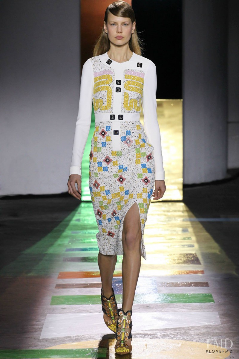 Elisabeth Erm featured in  the Peter Pilotto fashion show for Autumn/Winter 2015