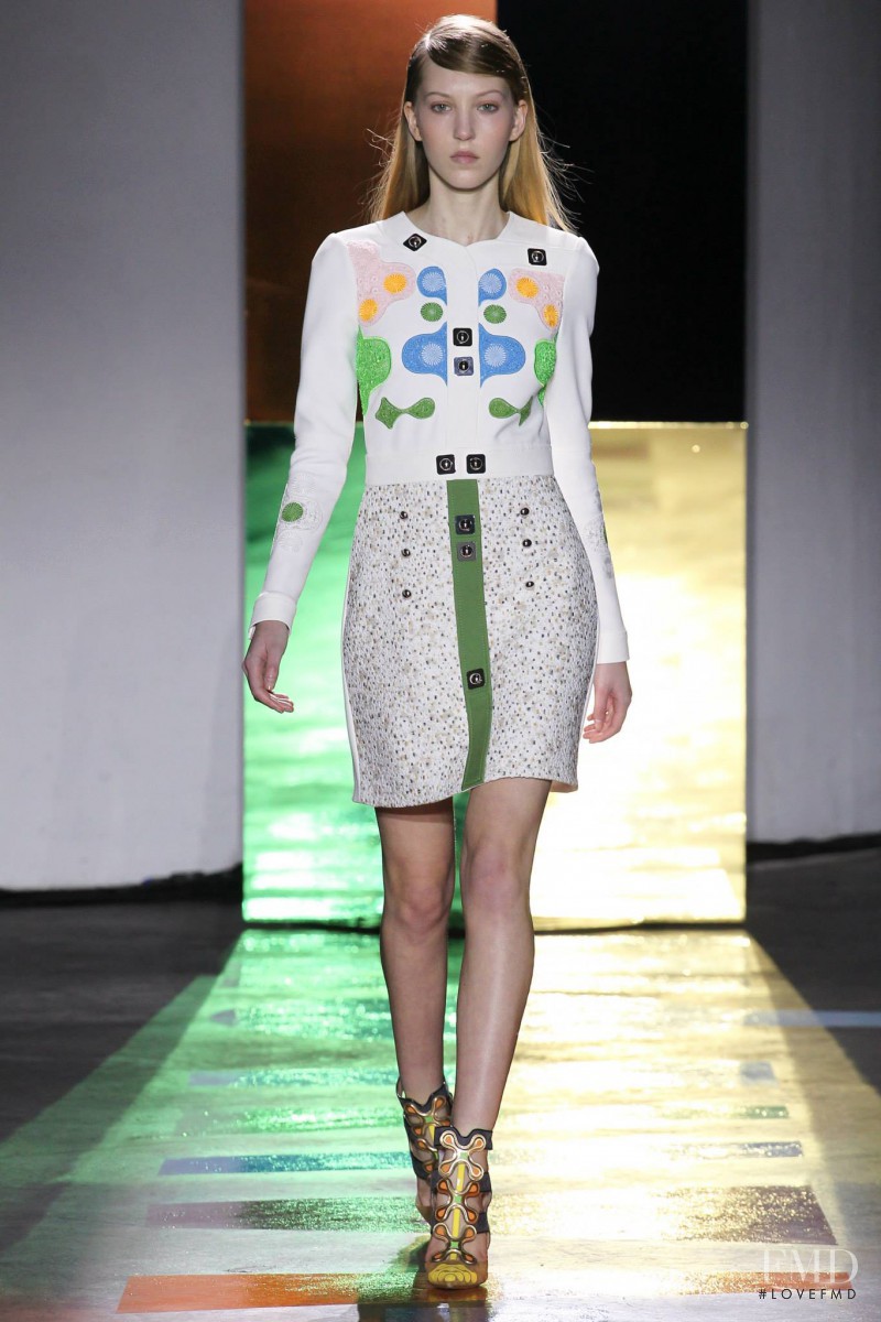 Ella Richards featured in  the Peter Pilotto fashion show for Autumn/Winter 2015