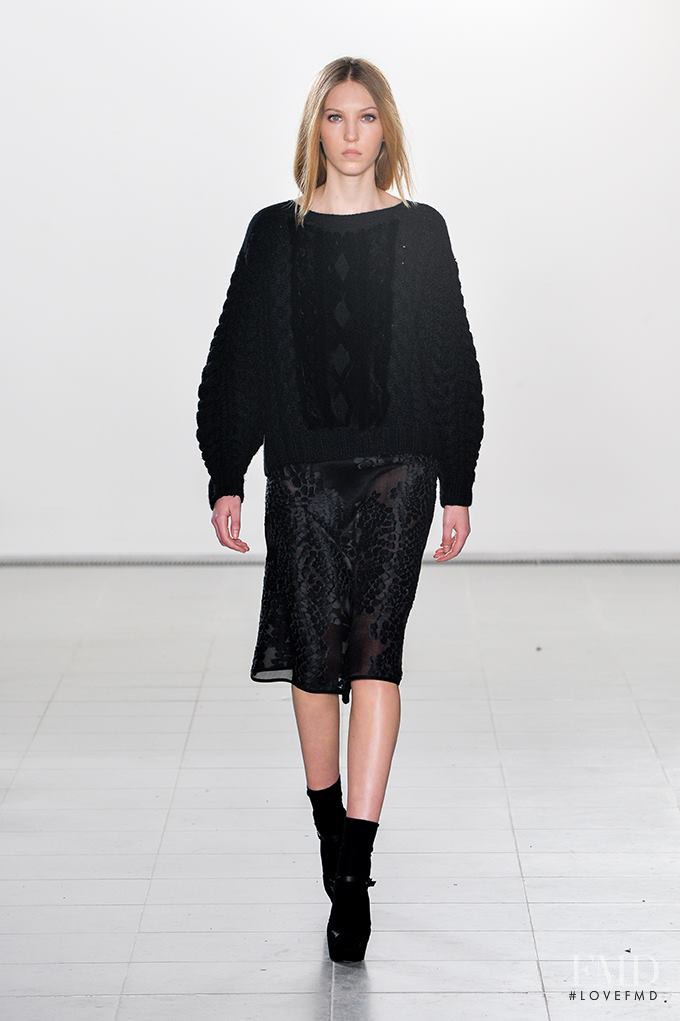 Ella Richards featured in  the Pringle of Scotland fashion show for Autumn/Winter 2015