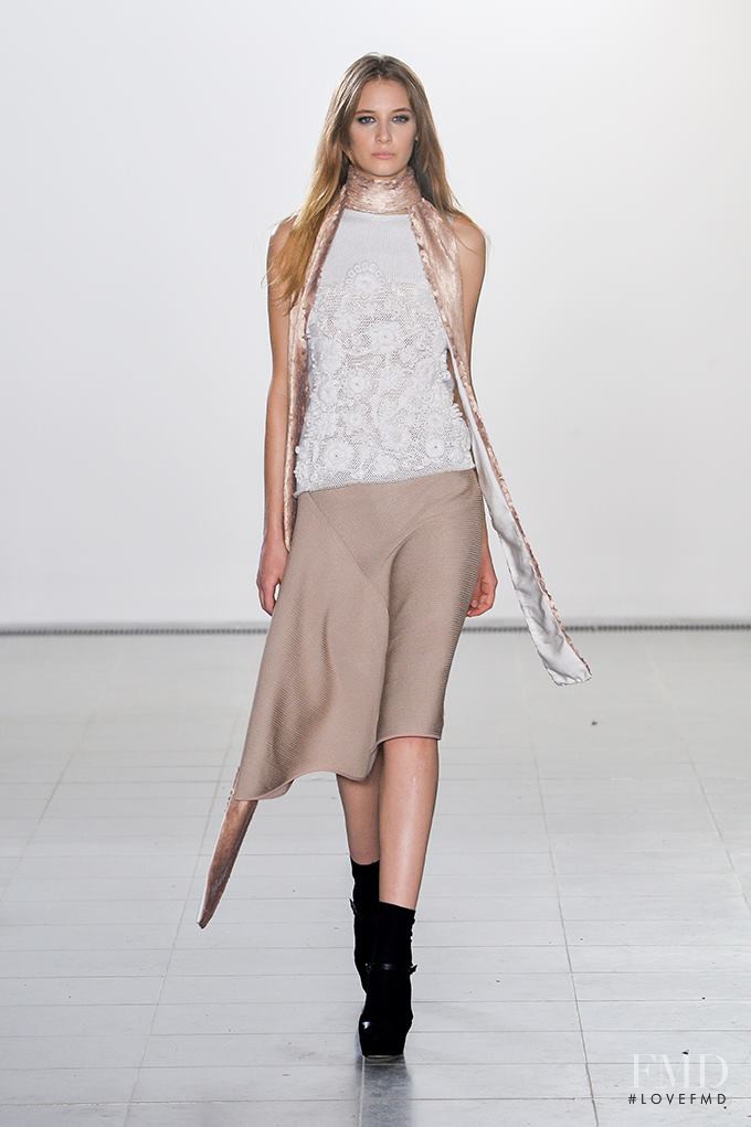 Melina Gesto featured in  the Pringle of Scotland fashion show for Autumn/Winter 2015