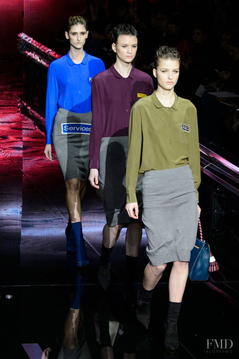 Regitze Harregaard Christensen featured in  the Anya Hindmarch fashion show for Autumn/Winter 2015