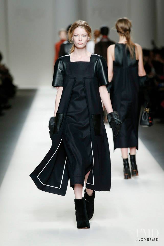 Hollie May Saker featured in  the Fendi fashion show for Autumn/Winter 2015