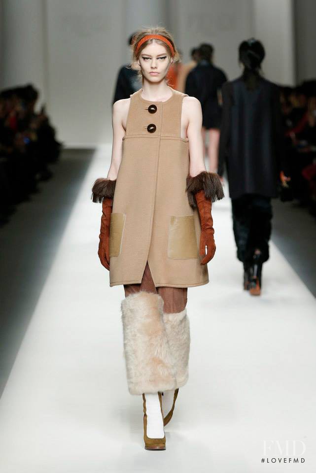 Ondria Hardin featured in  the Fendi fashion show for Autumn/Winter 2015