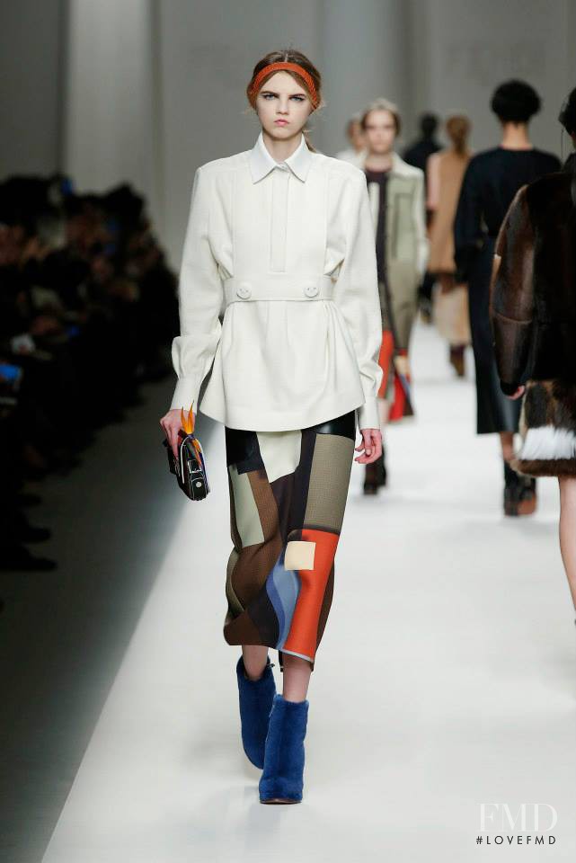 Molly Bair featured in  the Fendi fashion show for Autumn/Winter 2015