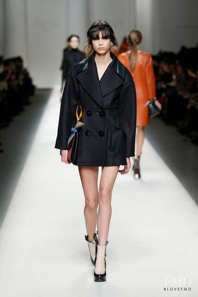 Mica Arganaraz featured in  the Fendi fashion show for Autumn/Winter 2015
