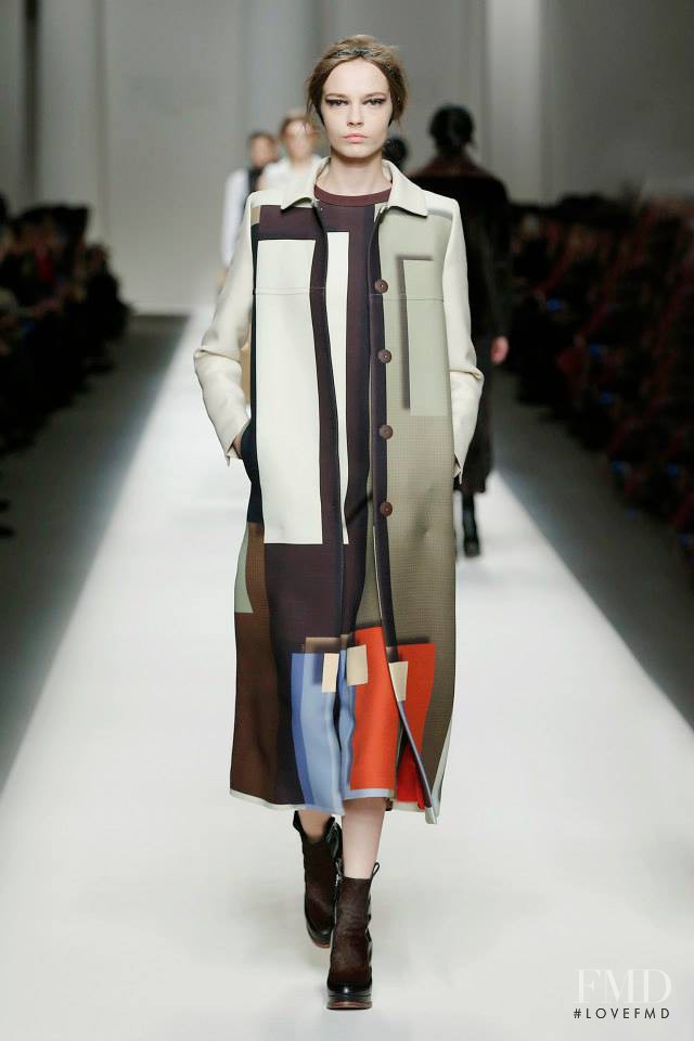 Mina Cvetkovic featured in  the Fendi fashion show for Autumn/Winter 2015