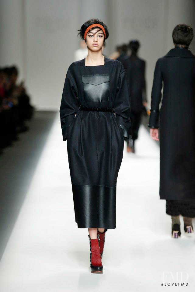 Damaris Goddrie featured in  the Fendi fashion show for Autumn/Winter 2015