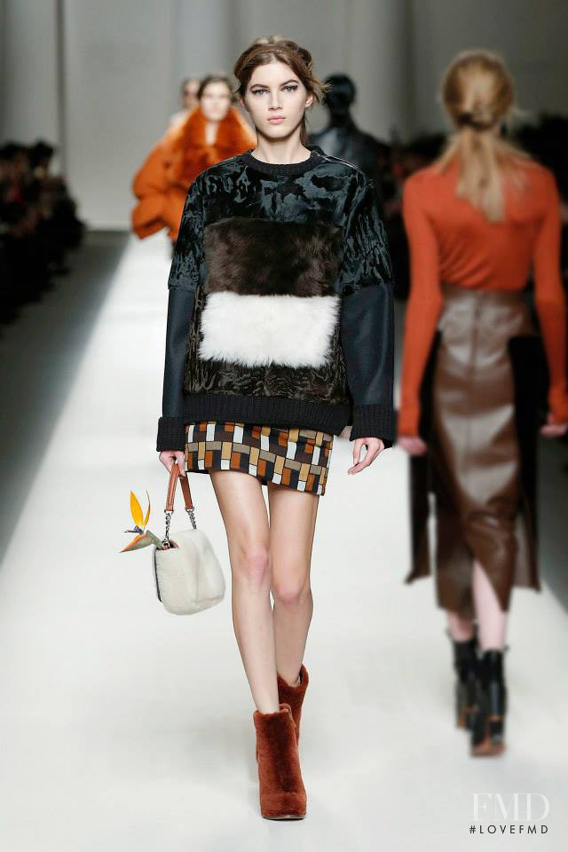 Valery Kaufman featured in  the Fendi fashion show for Autumn/Winter 2015