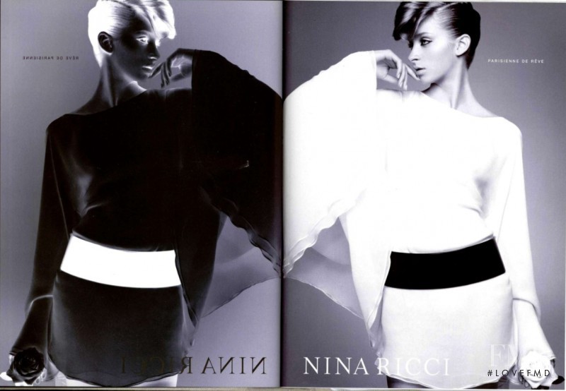 Kristina Tsirekidze featured in  the Nina Ricci advertisement for Spring/Summer 2001