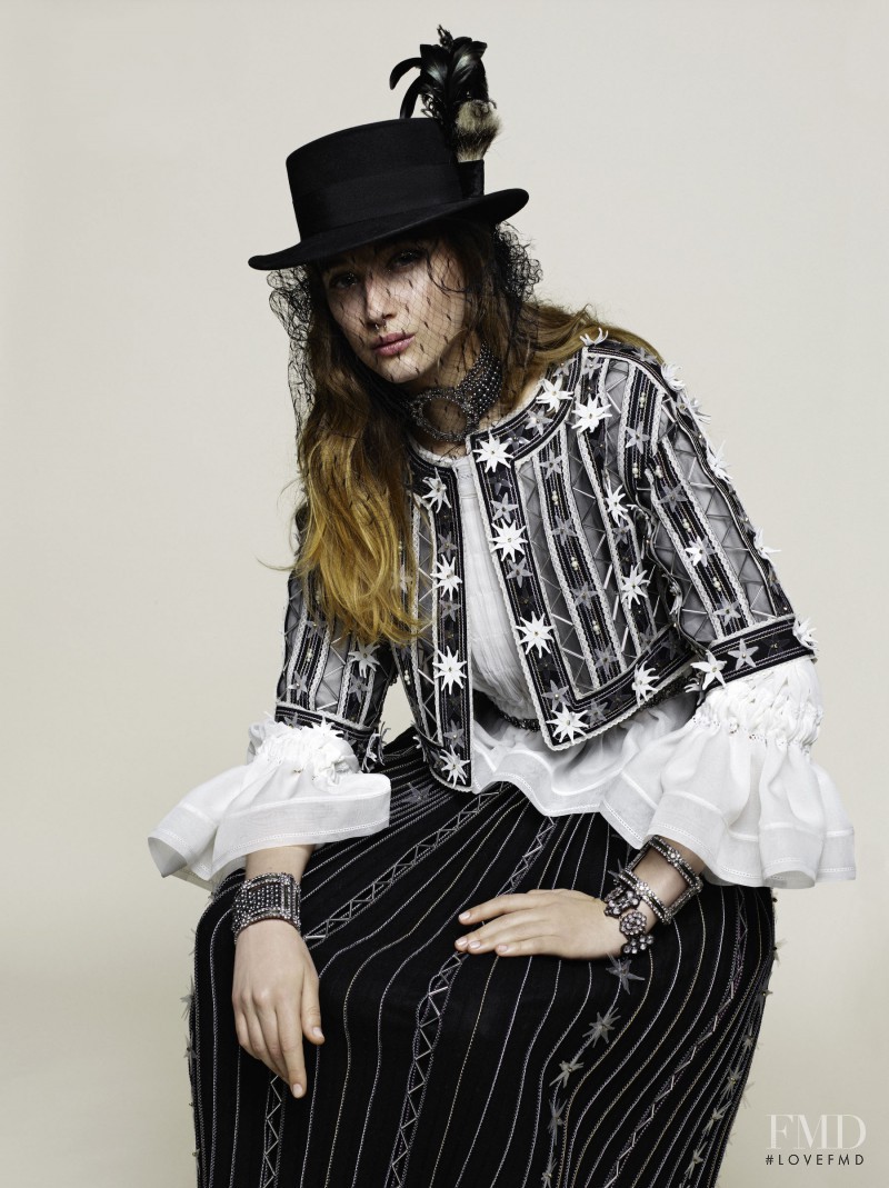Melina Gesto featured in  the Chanel Press Kit lookbook for Pre-Fall 2015