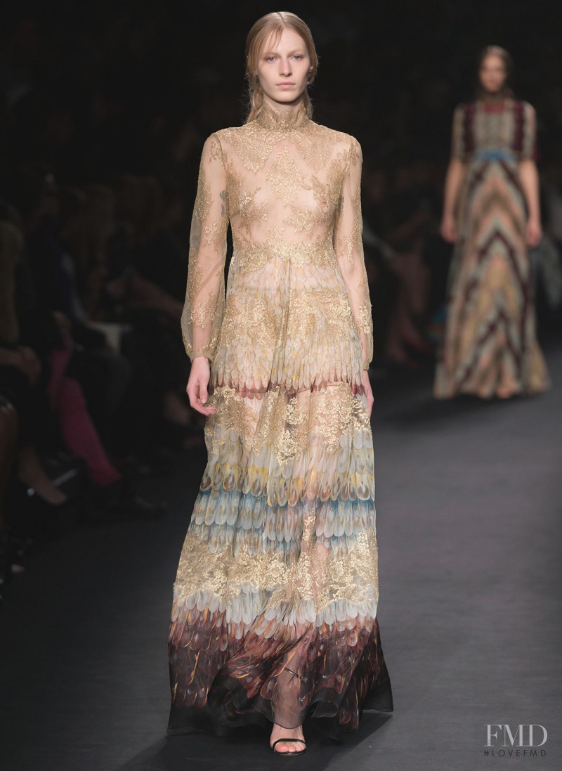 Julia Nobis featured in  the Valentino fashion show for Autumn/Winter 2015