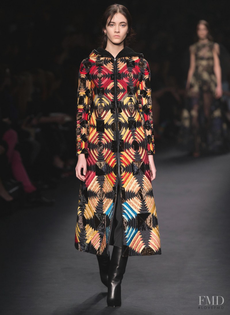 Greta Varlese featured in  the Valentino fashion show for Autumn/Winter 2015