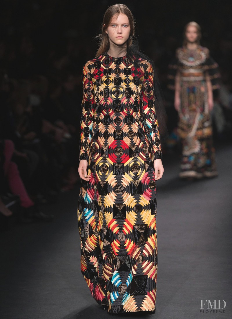 Julie Hoomans featured in  the Valentino fashion show for Autumn/Winter 2015