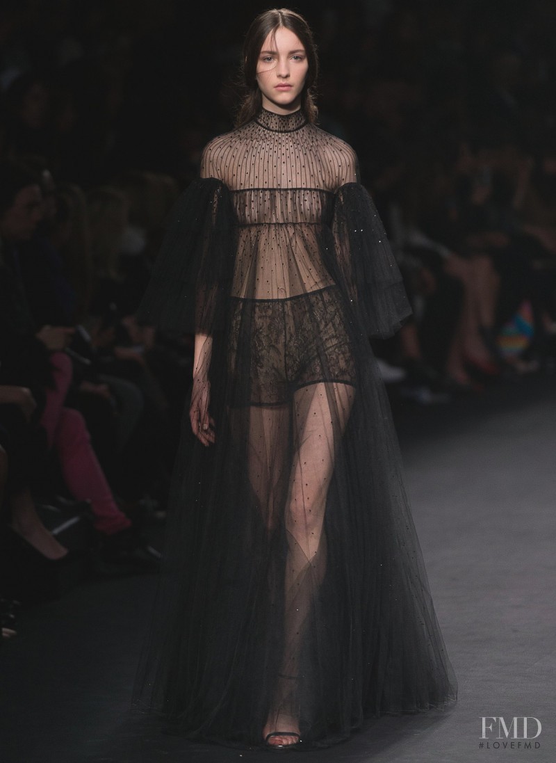 Clémentine Deraedt featured in  the Valentino fashion show for Autumn/Winter 2015