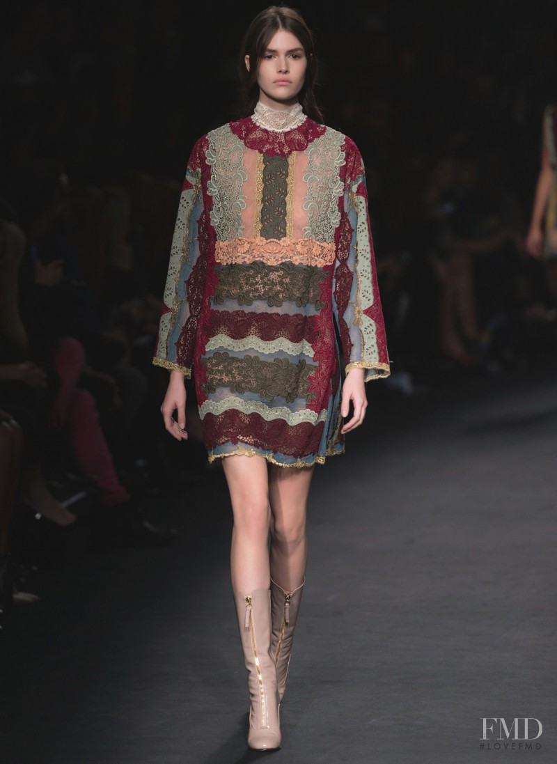 Vanessa Moody featured in  the Valentino fashion show for Autumn/Winter 2015